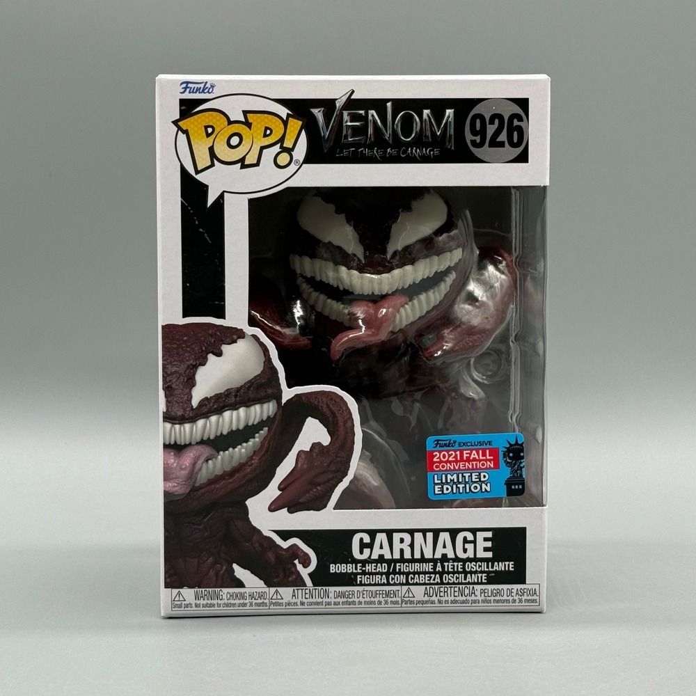 Funko Pop! Marvel #926 Carnage Venom 2021 NYCC Exclusive w/ Protector *Vaulted*